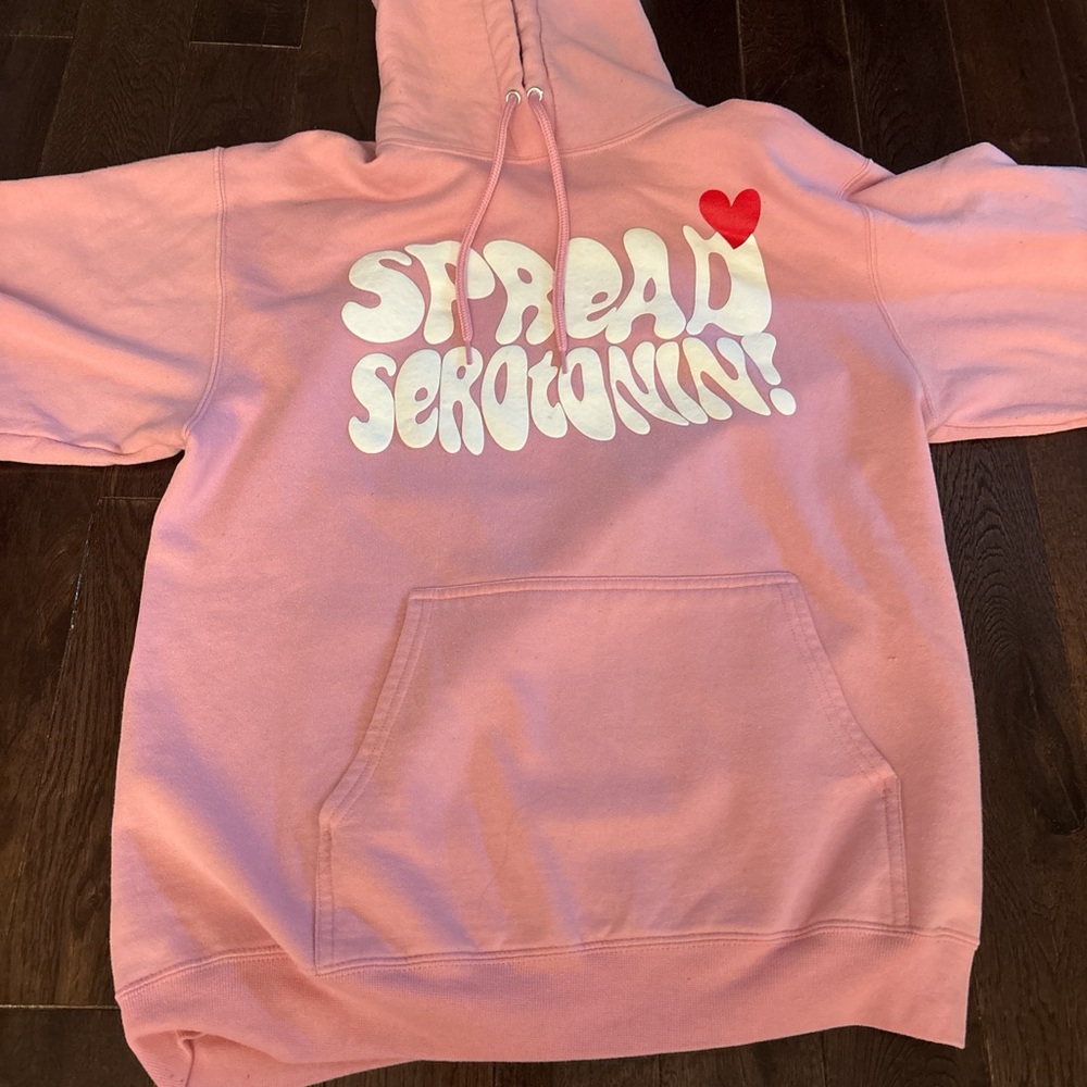 serotonin supply pink hoodie